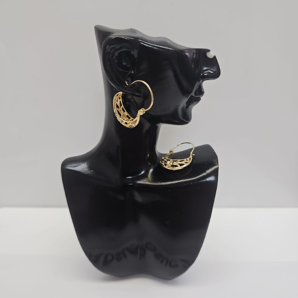 ARRACADAS PAR ORO 14 K 1.7 GRMS (SEMINUEVO)