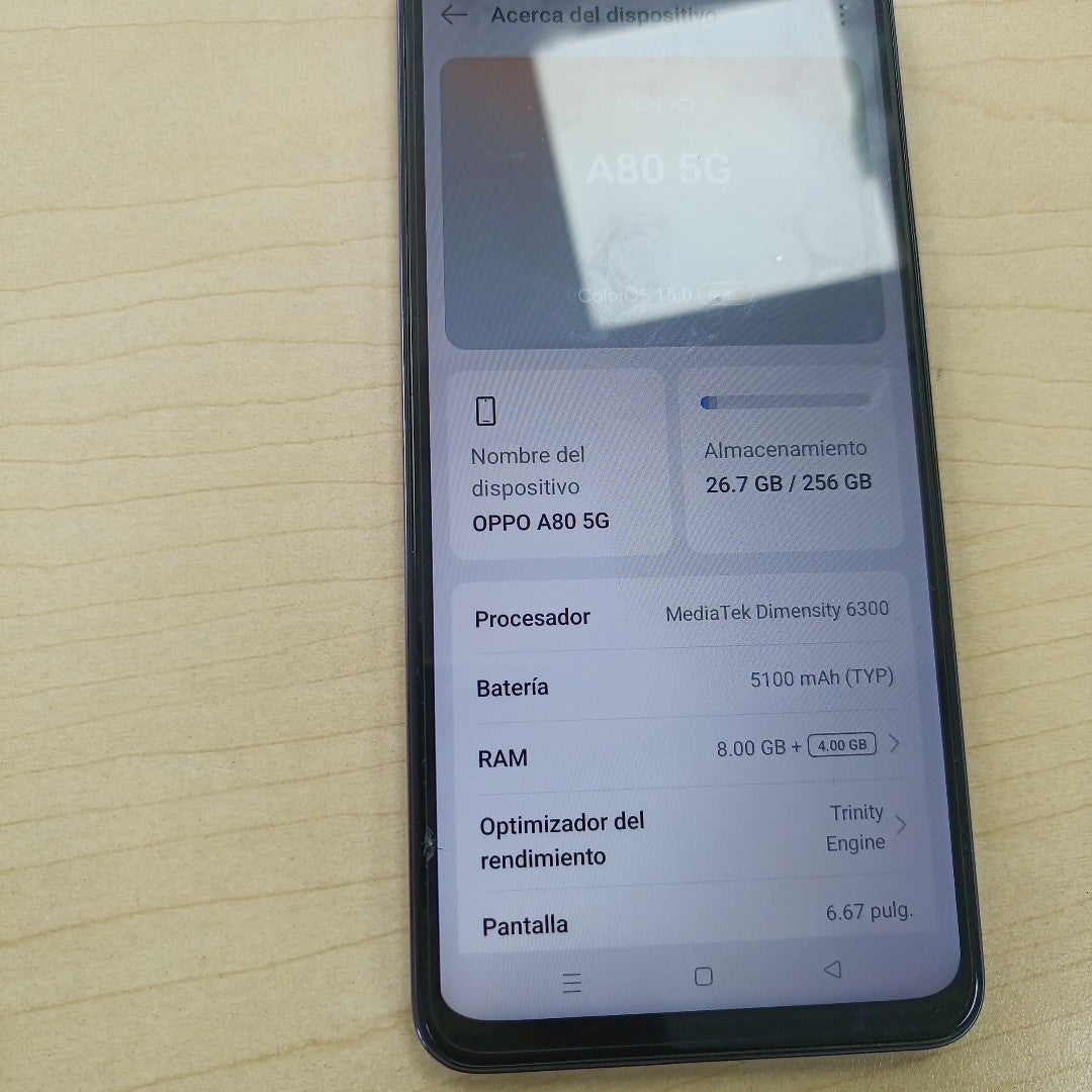 CELULAR OPPO A80 5G CPH2639 (2024) 256 GB 8 GB RAM (SEMINUEVO)