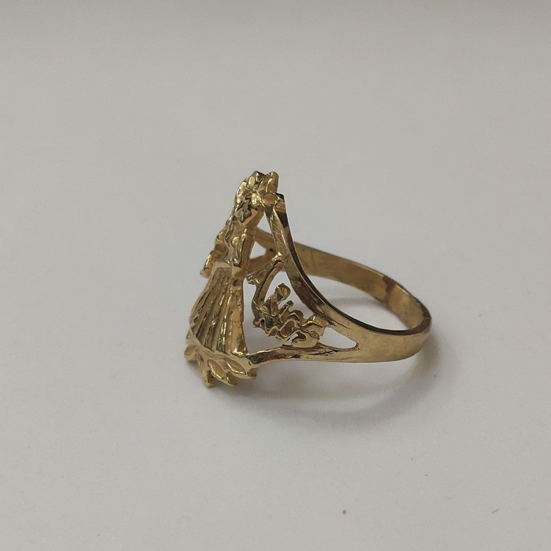 ANILLO CONMEMORATIVO ORO 10 K 2.4 GRMS (SEMINUEVO)