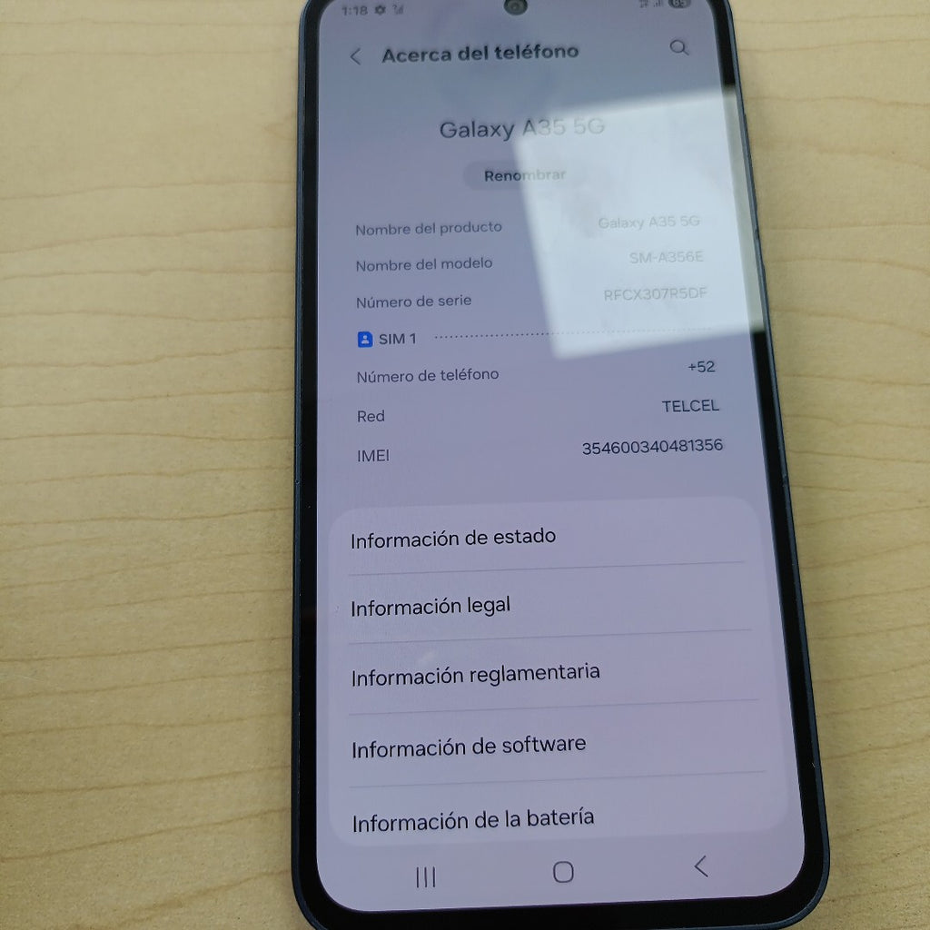 CELULAR SAMSUNG GALAXY A35 5G SM-A356E (2024) 128 GB 6 GB RAM (SEMINUEVO)