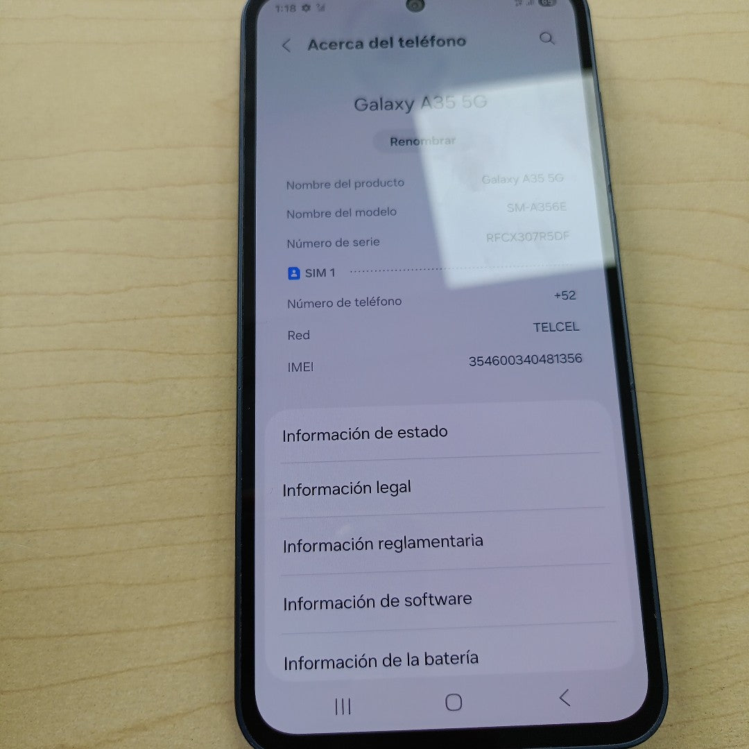 CELULAR SAMSUNG GALAXY A35 5G SM-A356E (2024) 128 GB 6 GB RAM (SEMINUEVO)