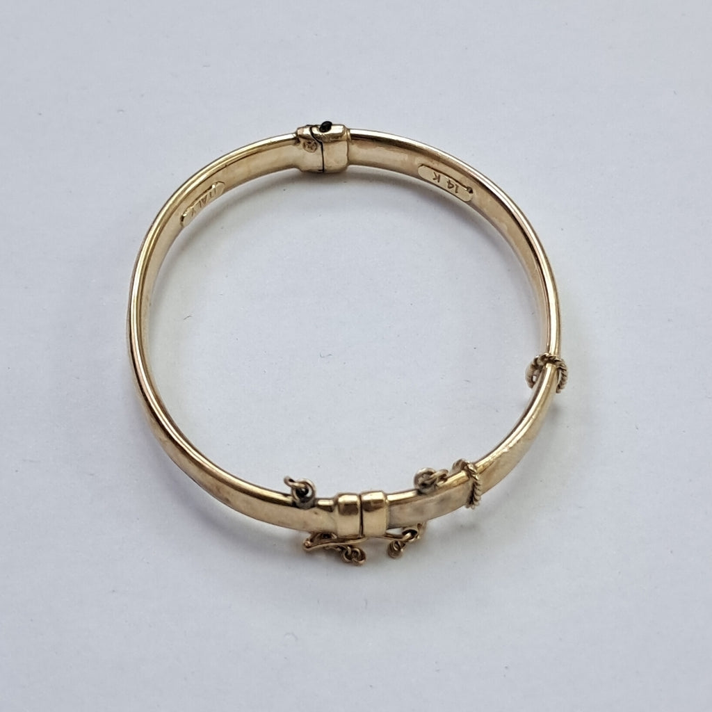 PULSERA RIGIDA ORO 14 K 5,50 GRMS (SEMINUEVO)
