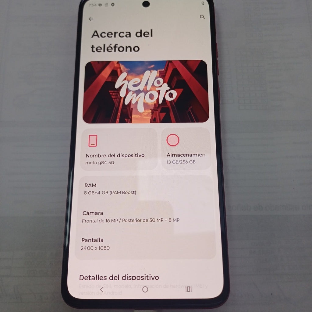 CELULAR MOTOROLA MOTO G84 XT2347-1 (2023) 256 GB 8 GB RAM (SEMINUEVO)
