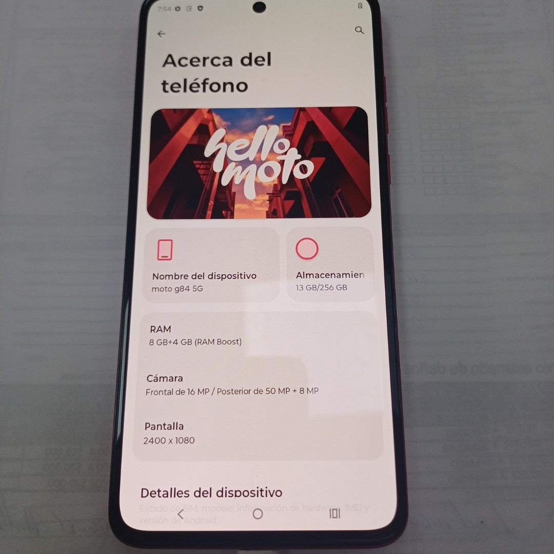 CELULAR MOTOROLA MOTO G84 XT2347-1 (2023) 256 GB 8 GB RAM (SEMINUEVO)
