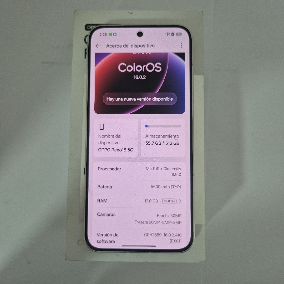CELULAR OPPO RENO13 5G CPH2689 (2024) 512 GB 12 GB RAM (SEMINUEVO)