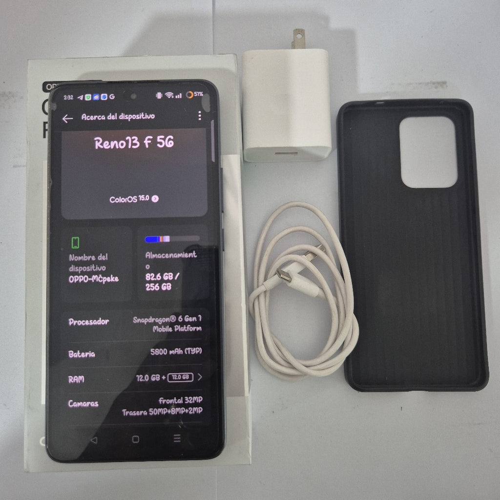 CELULAR OPPO RENO 13F 5G CPH2699 (2025) 256 GB 12 GB RAM (SEMINUEVO)