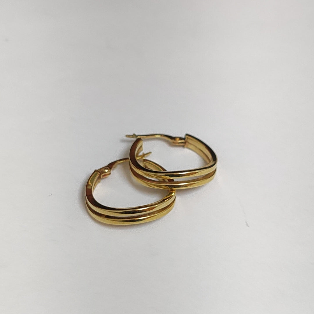 ARRACADAS PAR ORO 14 K 1,50 GRMS (SEMINUEVO)