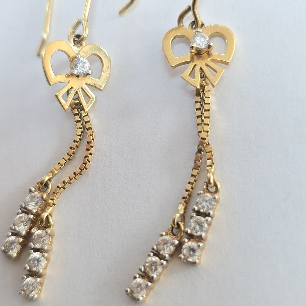 ARETES PAR ORO 14 K 2,10 GRMS (SEMINUEVO)