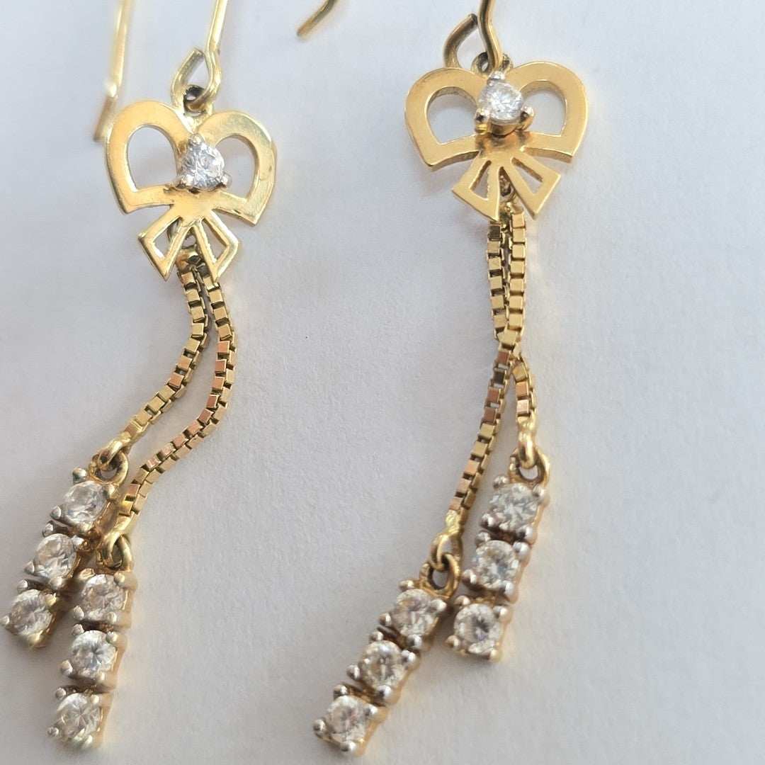 ARETES PAR ORO 14 K 2,10 GRMS (SEMINUEVO)