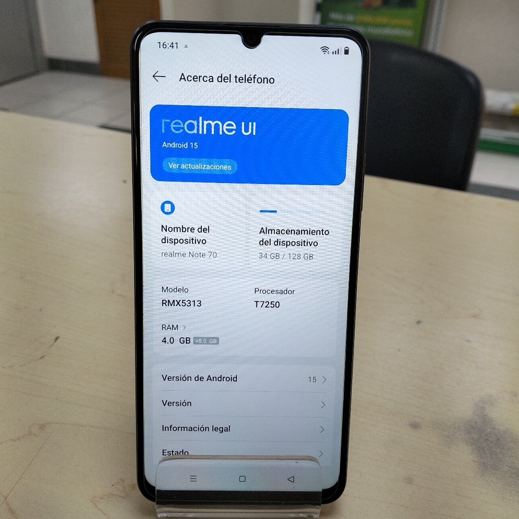 CELULAR REALME NOTE 70 RMX5313 (2025) 128 GB 4 GB RAM (SEMINUEVO)