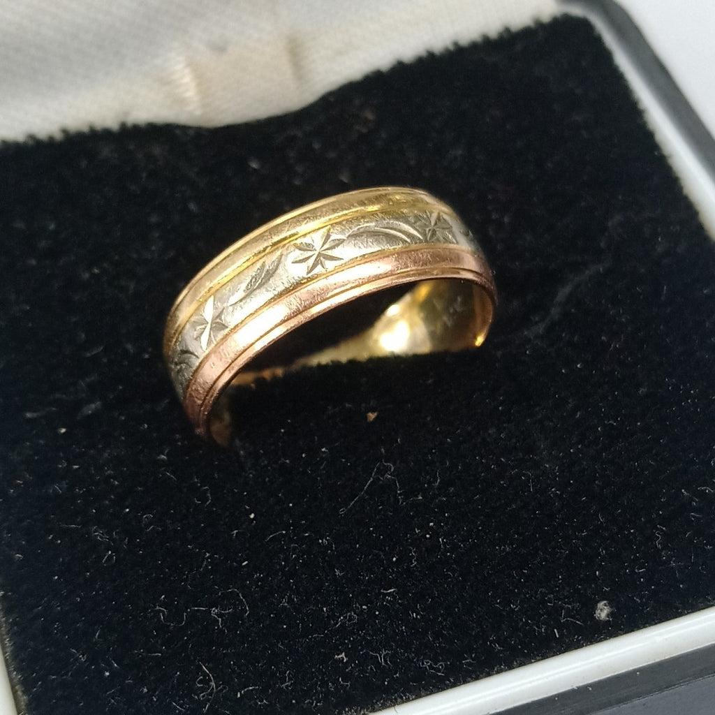 ARGOLLA ORO, ORO COMBINADO 14 K 1 GRMS (SEMINUEVO)