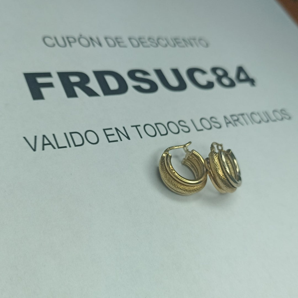 ARRACADAS PAR ORO 14 K 2.8 GRMS (SEMINUEVO)