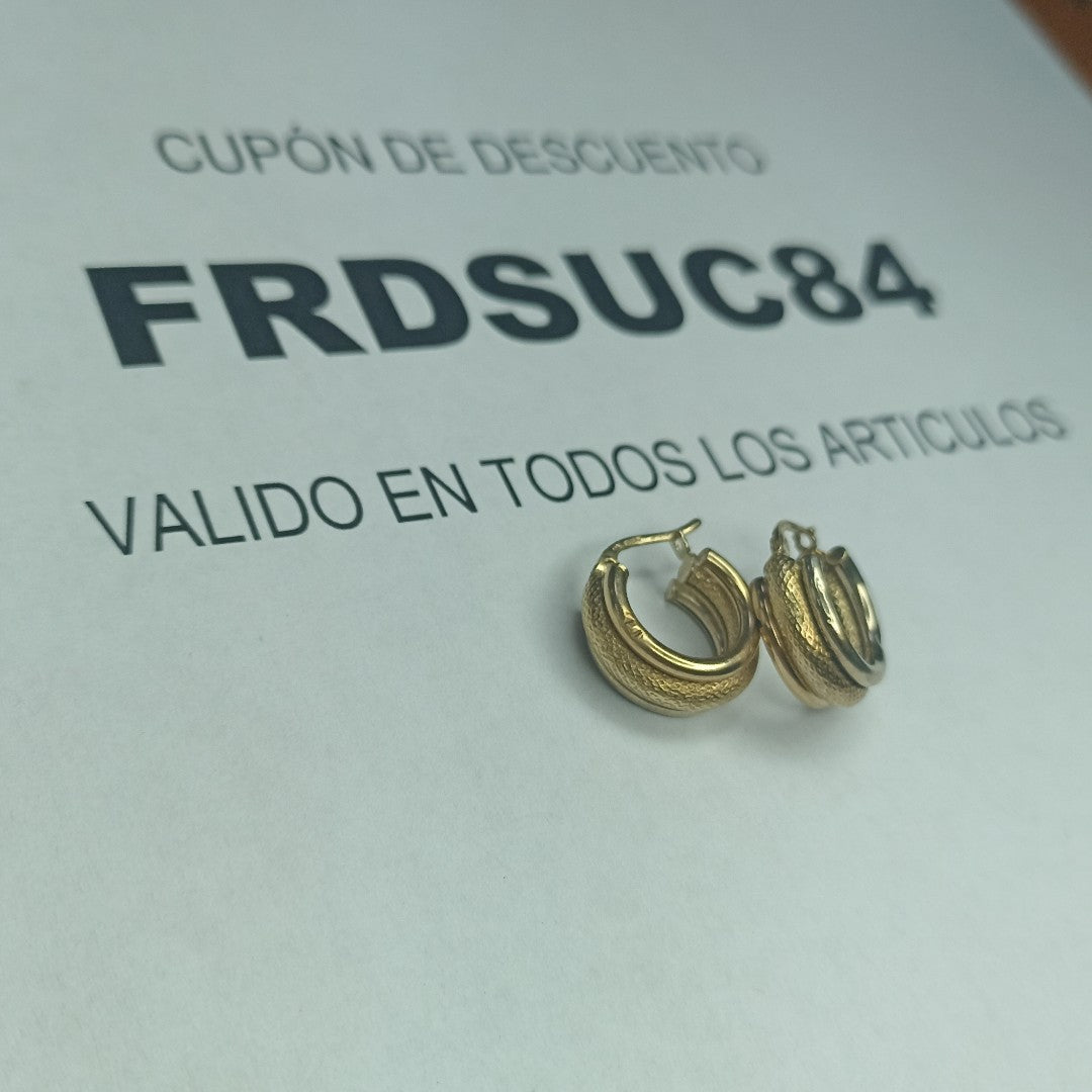 ARRACADAS PAR ORO 14 K 2.8 GRMS (SEMINUEVO)