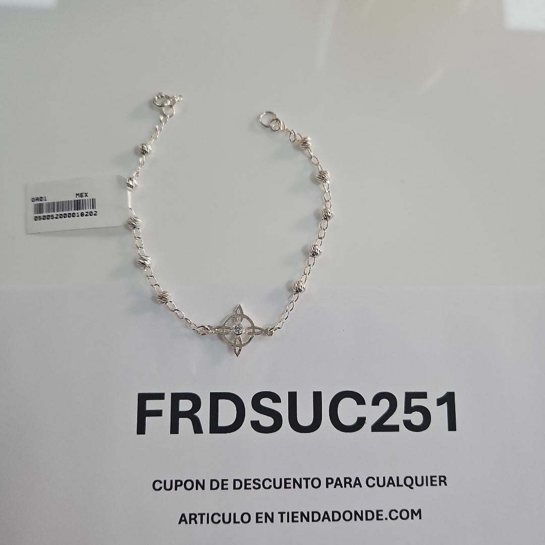 PULSERA TEJIDO ESPECIAL PLATA .925 18 CM 2.9 GR (NUEVO)