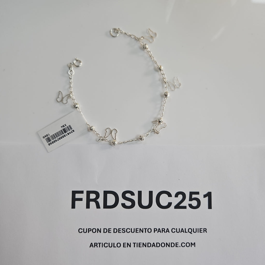 PULSERA TEJIDO ESPECIAL PLATA .925 18 CM 2.9 GR (NUEVO)