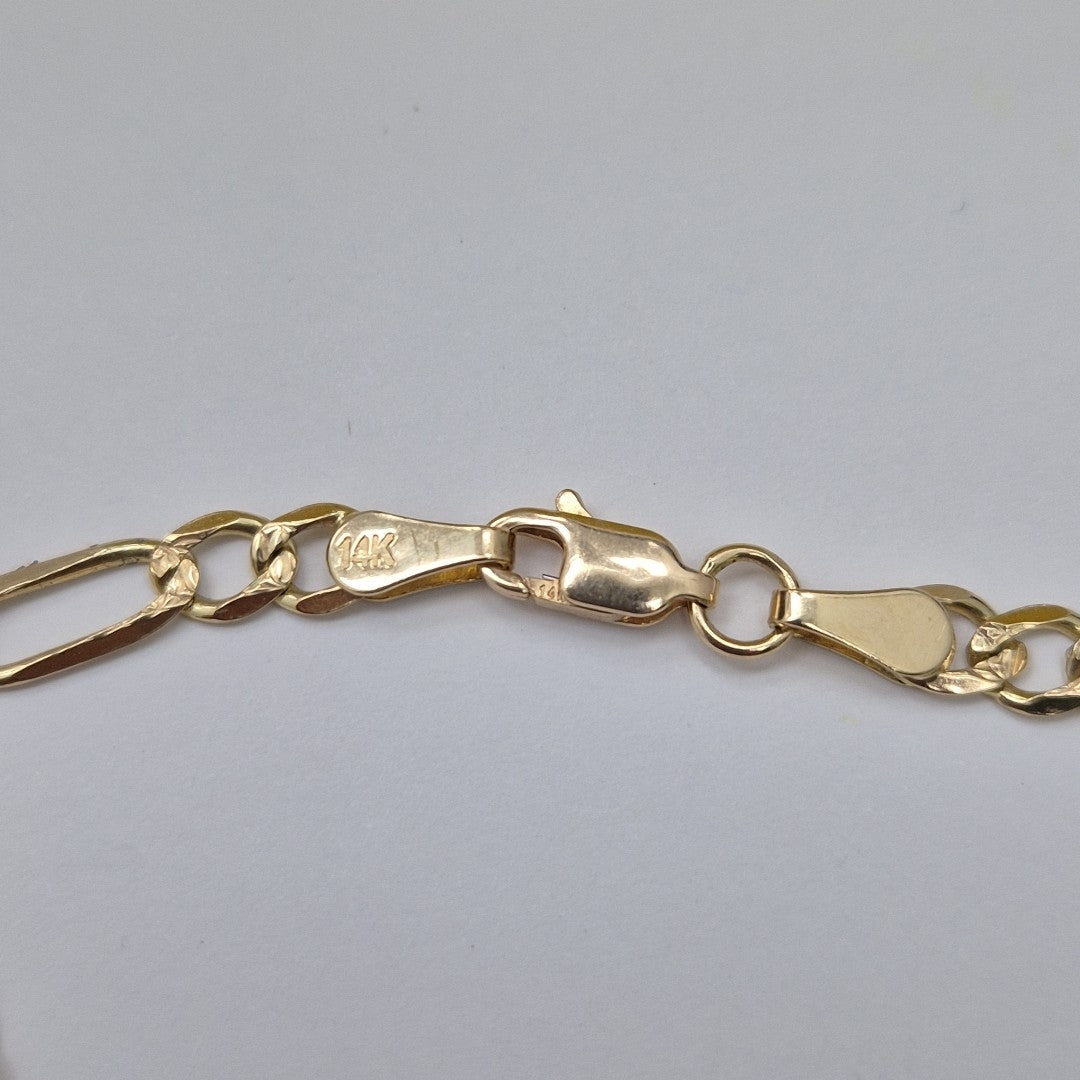 PULSERA ESPECIAL PAVE 4.9G 21 CM 14K (NUEVO)