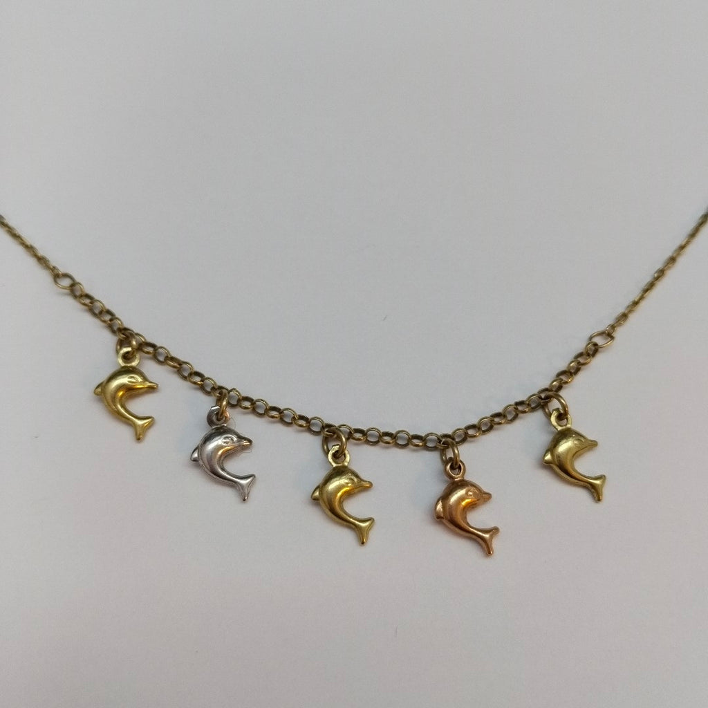 COLLAR ORO, ORO COMBINADO 14 K 4.3 GRMS (SEMINUEVO)