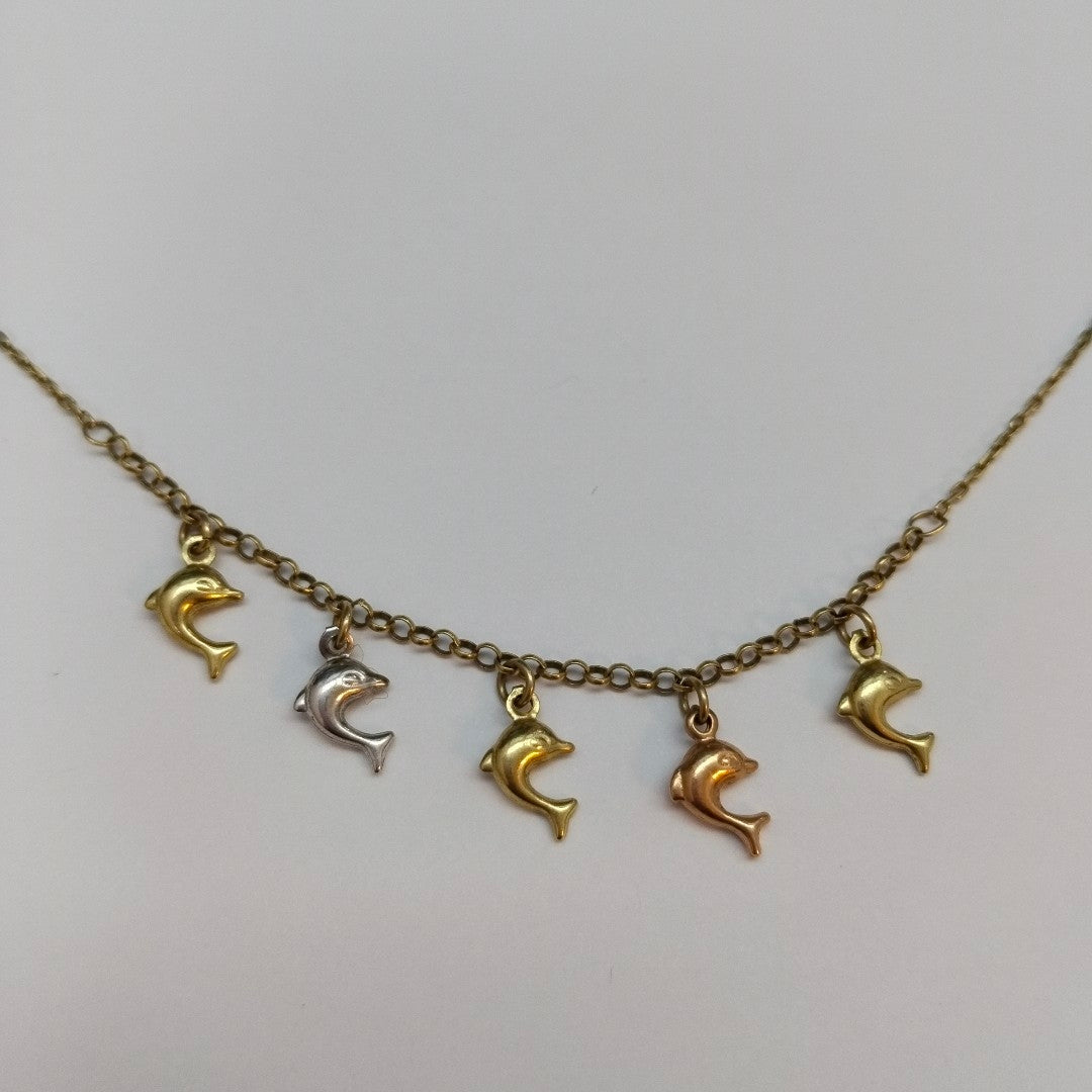 COLLAR ORO, ORO COMBINADO 14 K 4.3 GRMS (SEMINUEVO)