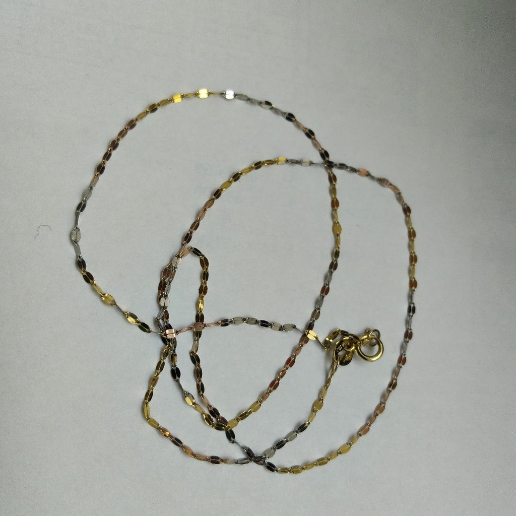 CADENA ORO COMBINADO 10 K 0.7 GRMS (SEMINUEVO)