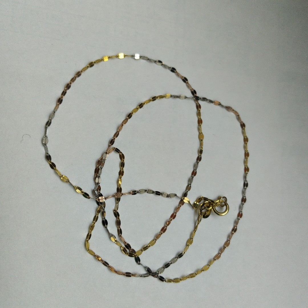 CADENA ORO COMBINADO 10 K 0.7 GRMS (SEMINUEVO)