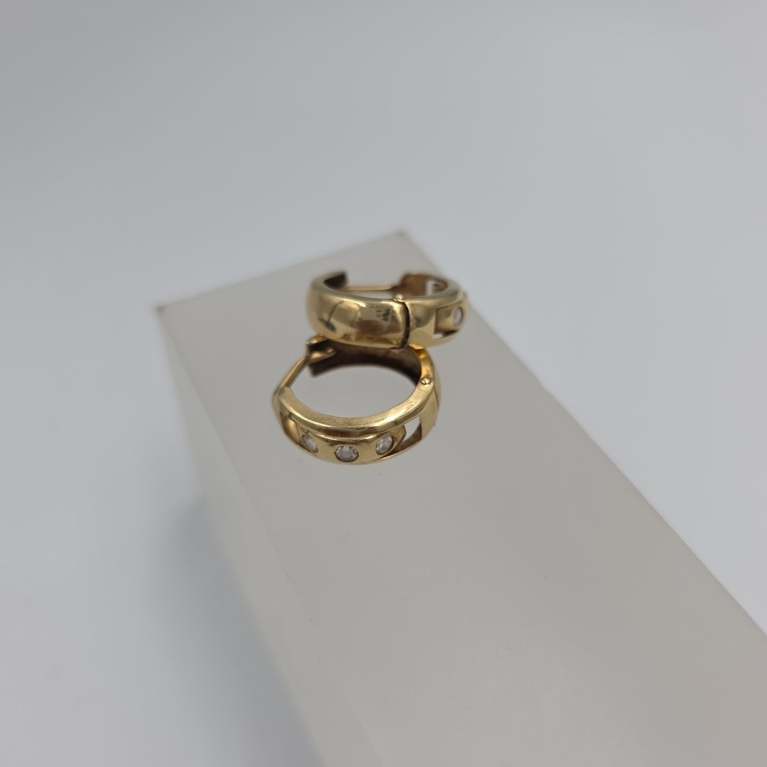 ARRACADAS PAR ORO 14 K 2.8 GRMS (SEMINUEVO)