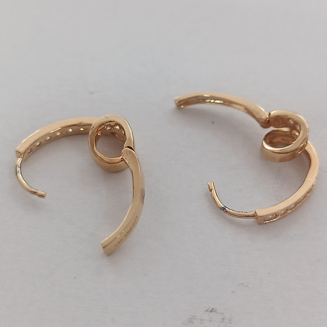 ARRACADAS PAR ORO 14 K 2 GRMS (SEMINUEVO)