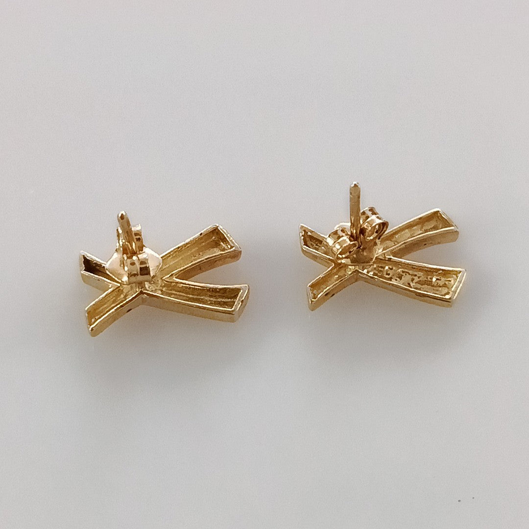 BRAZALETE,BROQUELES PAR ORO 14 K 2,30 GRMS (SEMINUEVO)