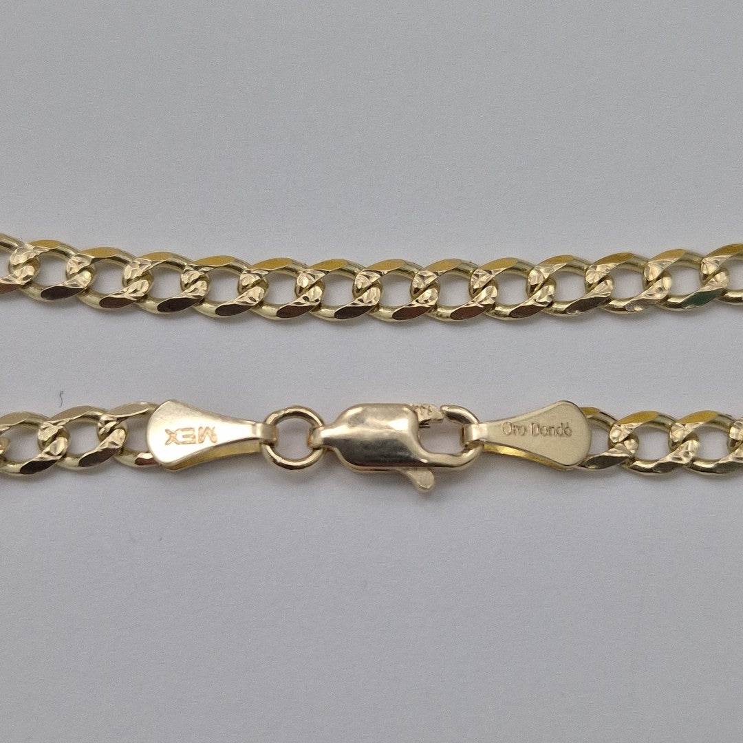 PULSERAS BARBADA ORO 14K 18 CM 4.6 GR (NUEVO)