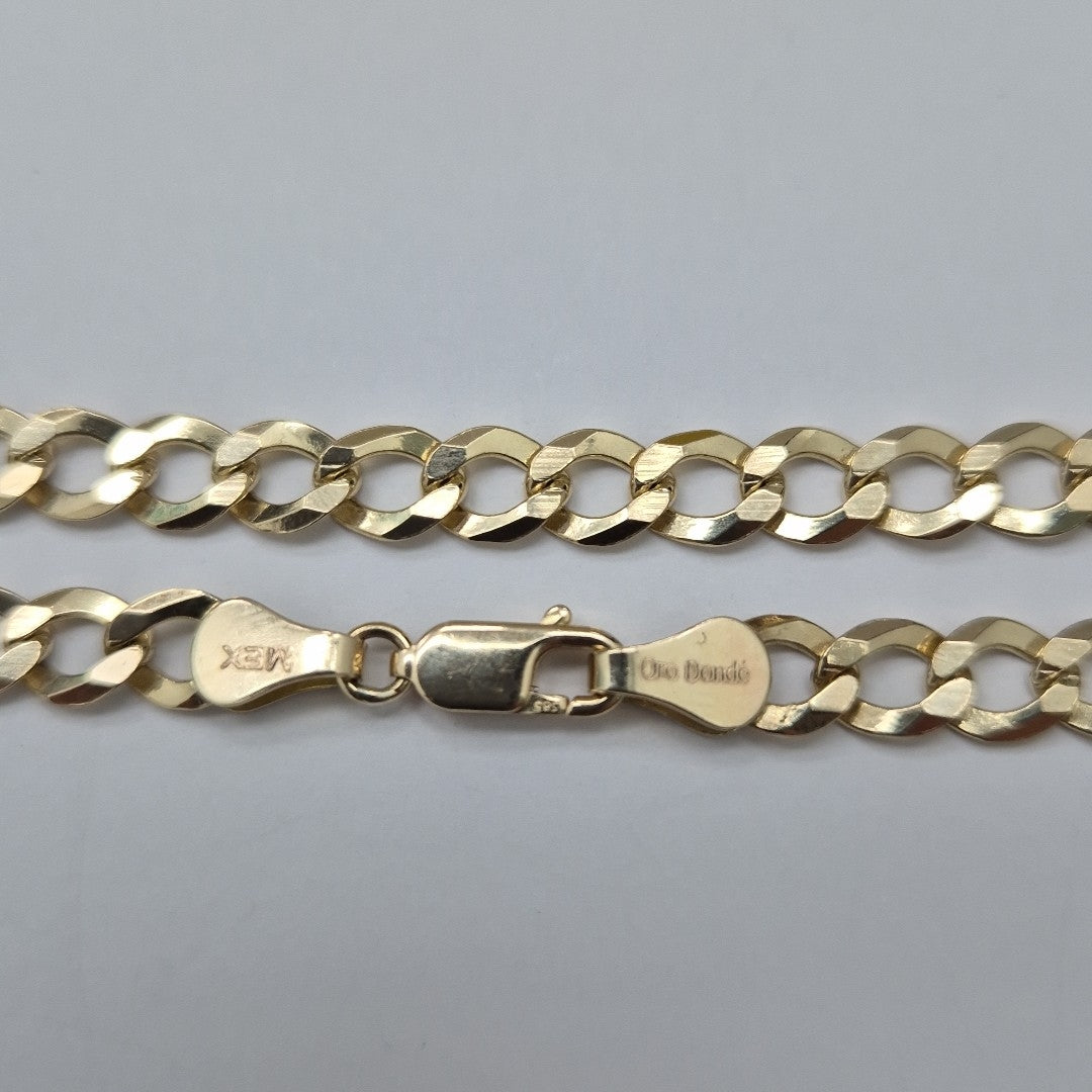 PULSERAS TEJIDO BARBADA ORO 14K 21 CM 7.7 GR (NUEVO)