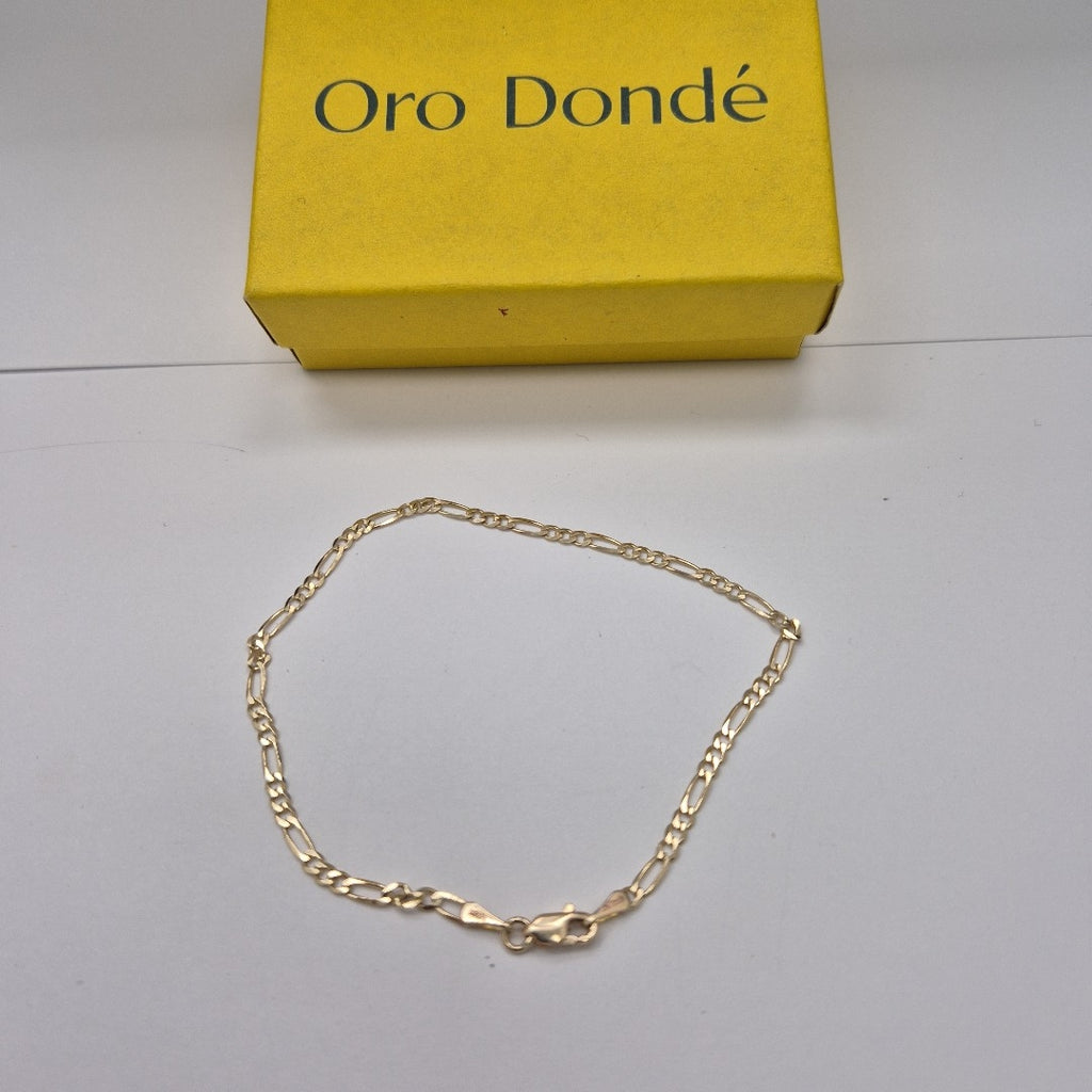 PULSERAS 3X1 ORO 14K 21 CM 2 GR (NUEVO)