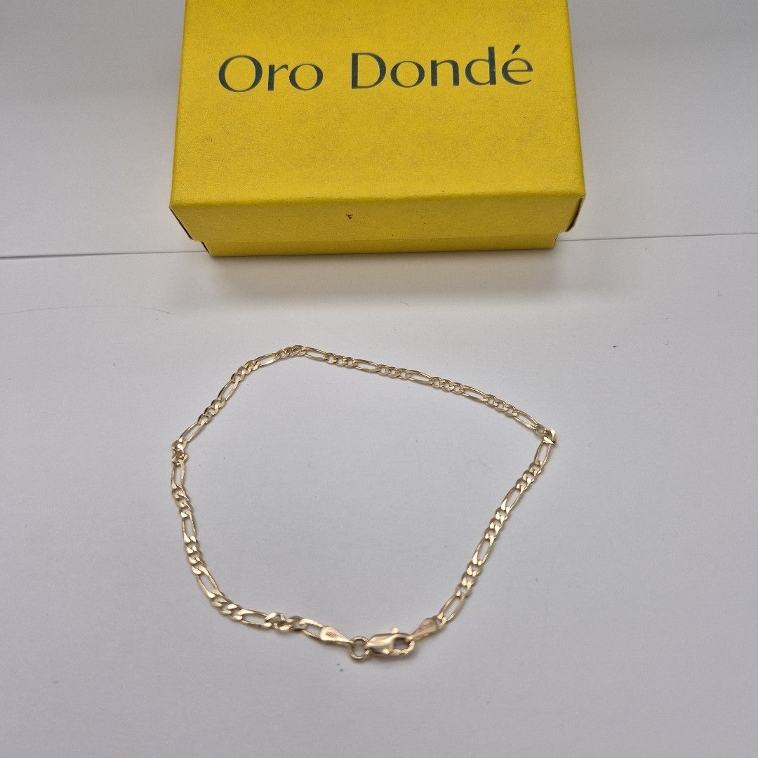 PULSERAS 3X1 ORO 14K 21 CM 2 GR (NUEVO)
