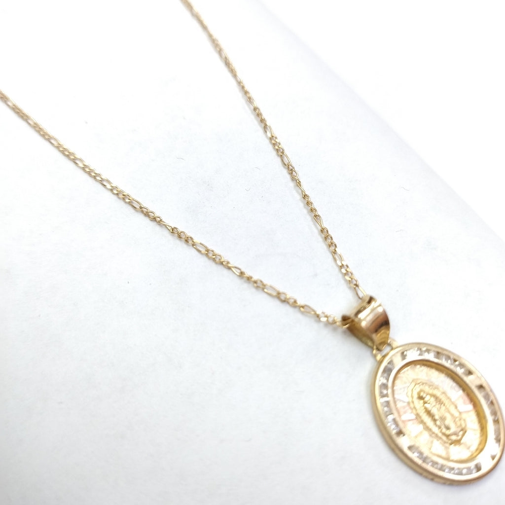 CADENA, MEDALLA RELIGIOSA ORO 10 K 2.3 GRMS (SEMINUEVO)
