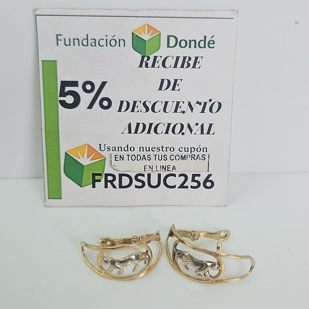 ARETES PAR ORO 14 K 5,20 GRMS (SEMINUEVO)