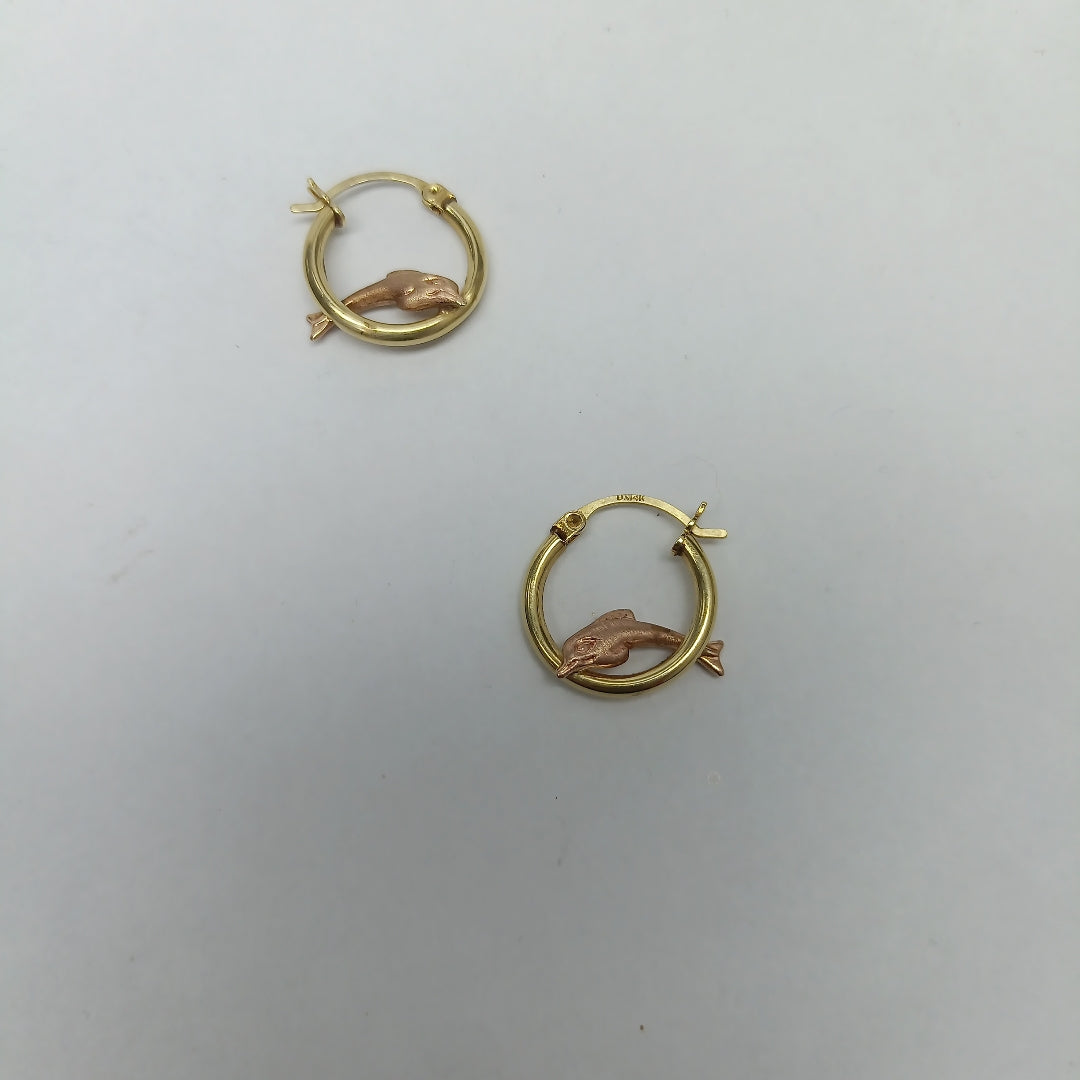 ARRACADAS PAR ORO 14 K 1.8 GRMS (SEMINUEVO)