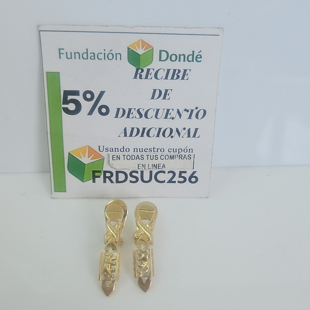 ARETES PAR ORO 14 K 4,80 GRMS (SEMINUEVO)