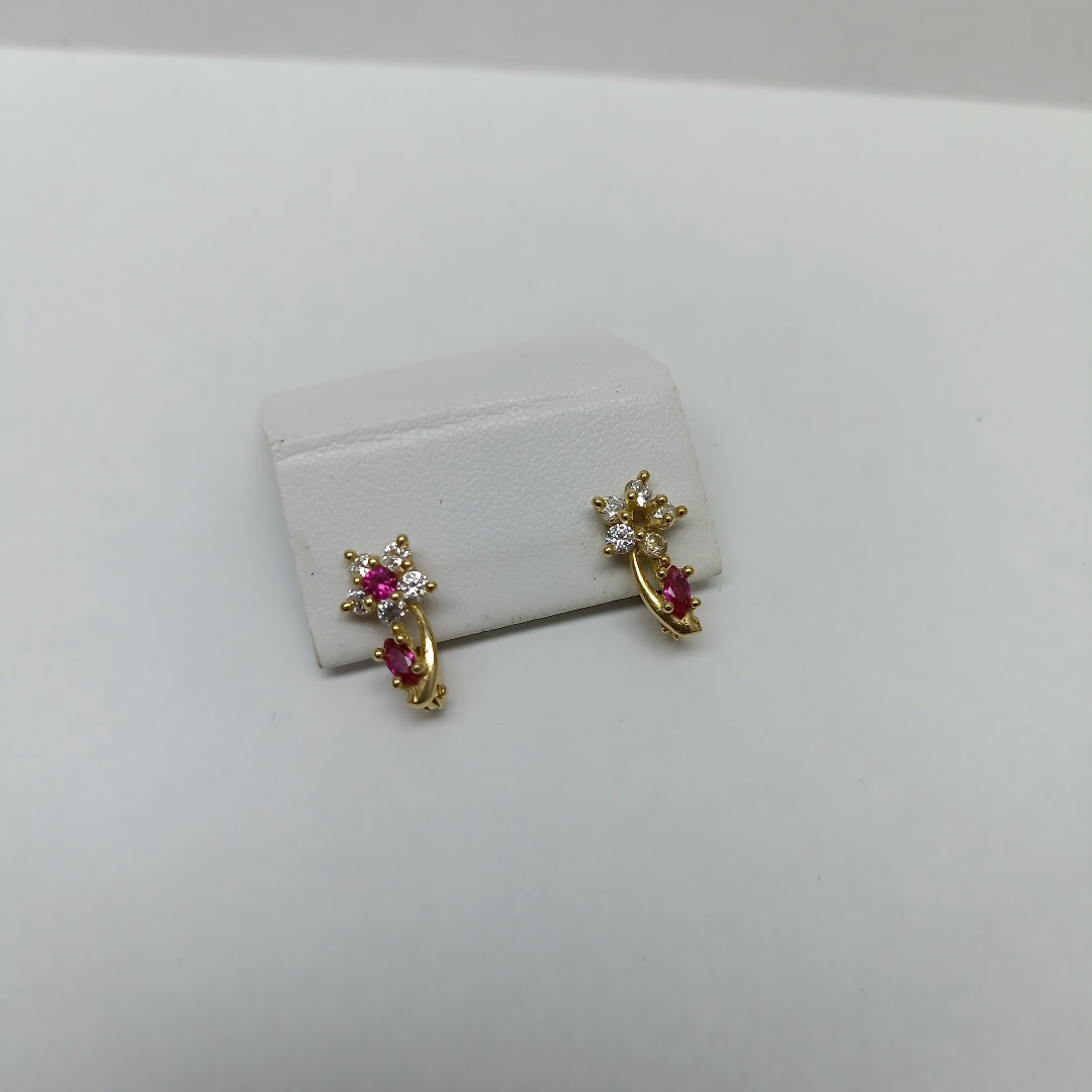 ARETES PAR ORO 14 K 1.5 GRMS (SEMINUEVO)