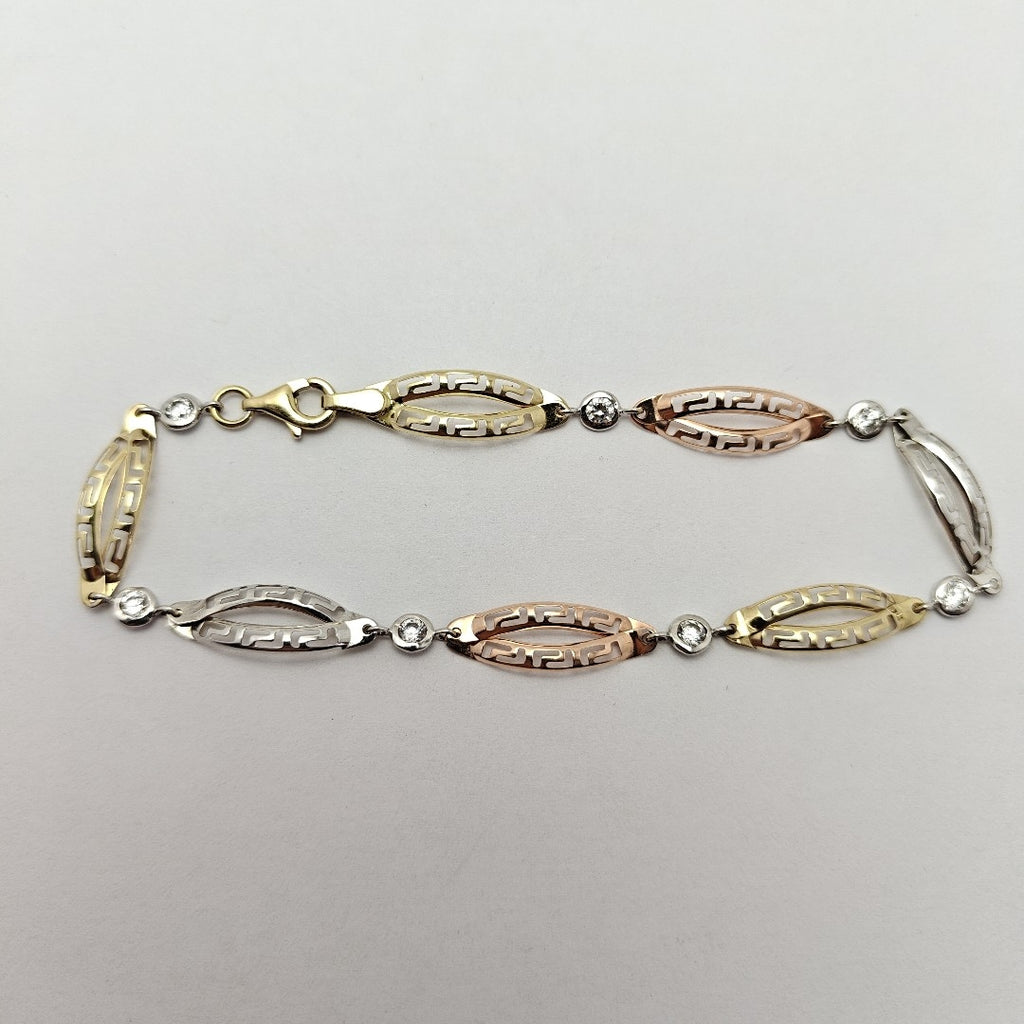 PULSERA ORO COMBINADO 14 K 3,10 GRMS (SEMINUEVO)
