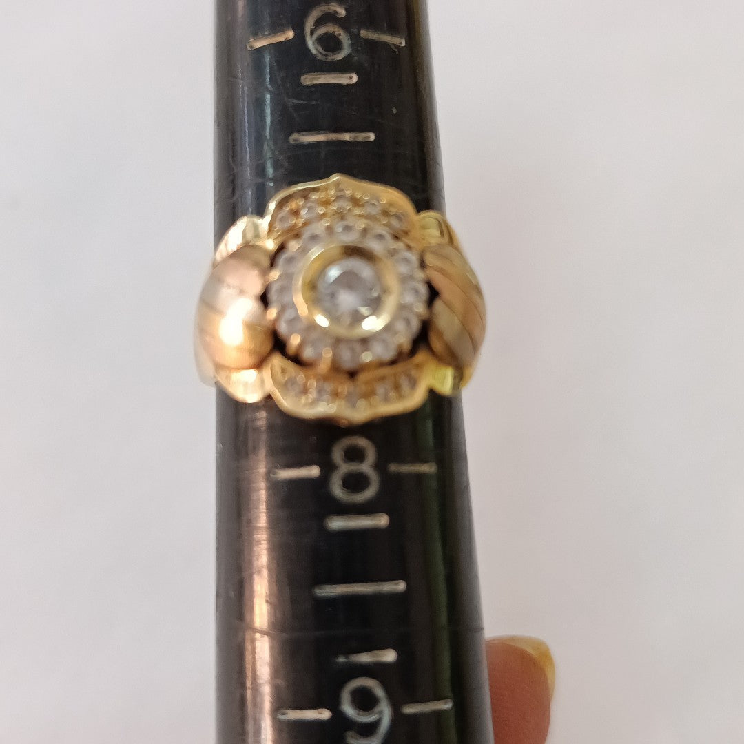 ANILLITO ORO COMBINADO 14 K 7.4 GRMS (SEMINUEVO)