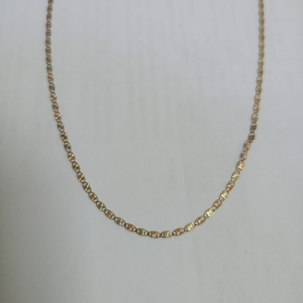 CADENA ORO COMBINADO 10 K 1,80 GRMS (SEMINUEVO)
