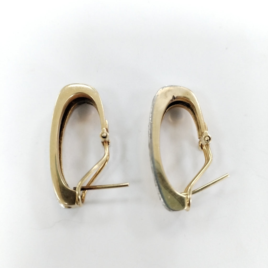 ARETES PAR ORO,ORO COMBINADO 14 K 12,10 GRMS (SEMINUEVO)
