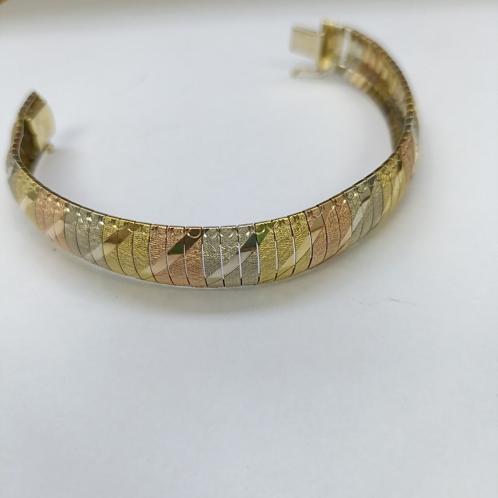 PULSERA ORO, ORO COMBINADO 10 K 25.3 GRMS (SEMINUEVO)