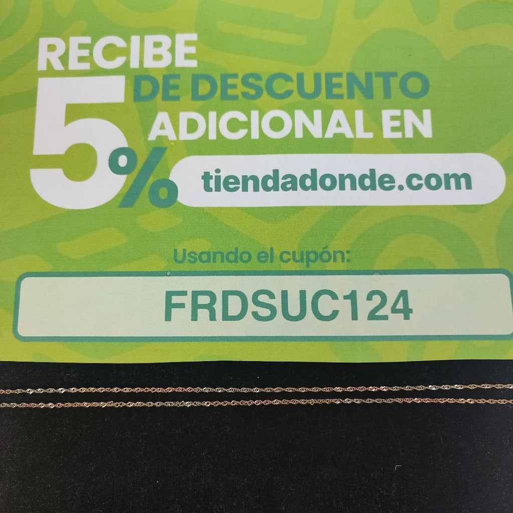 GARGANTILLA ORO, ORO COMBINADO 10 K 1.2 GRMS (SEMINUEVO)