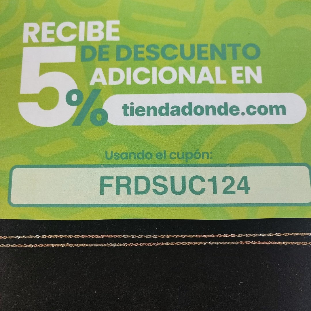 GARGANTILLA ORO, ORO COMBINADO 10 K 1.2 GRMS (SEMINUEVO)