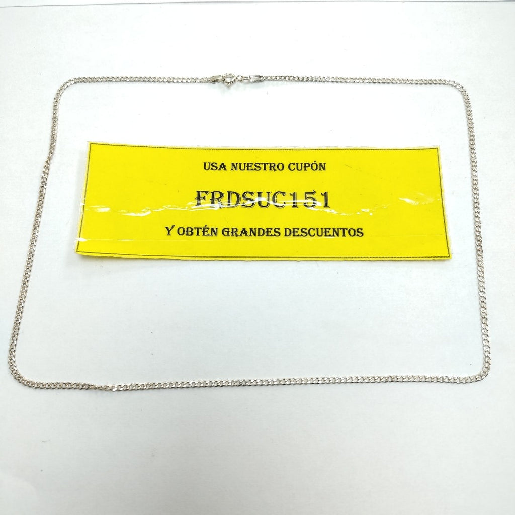 CADENA TEJIDO BARBADO PLATA .925 55 CM 5.3 GR (NUEVO)