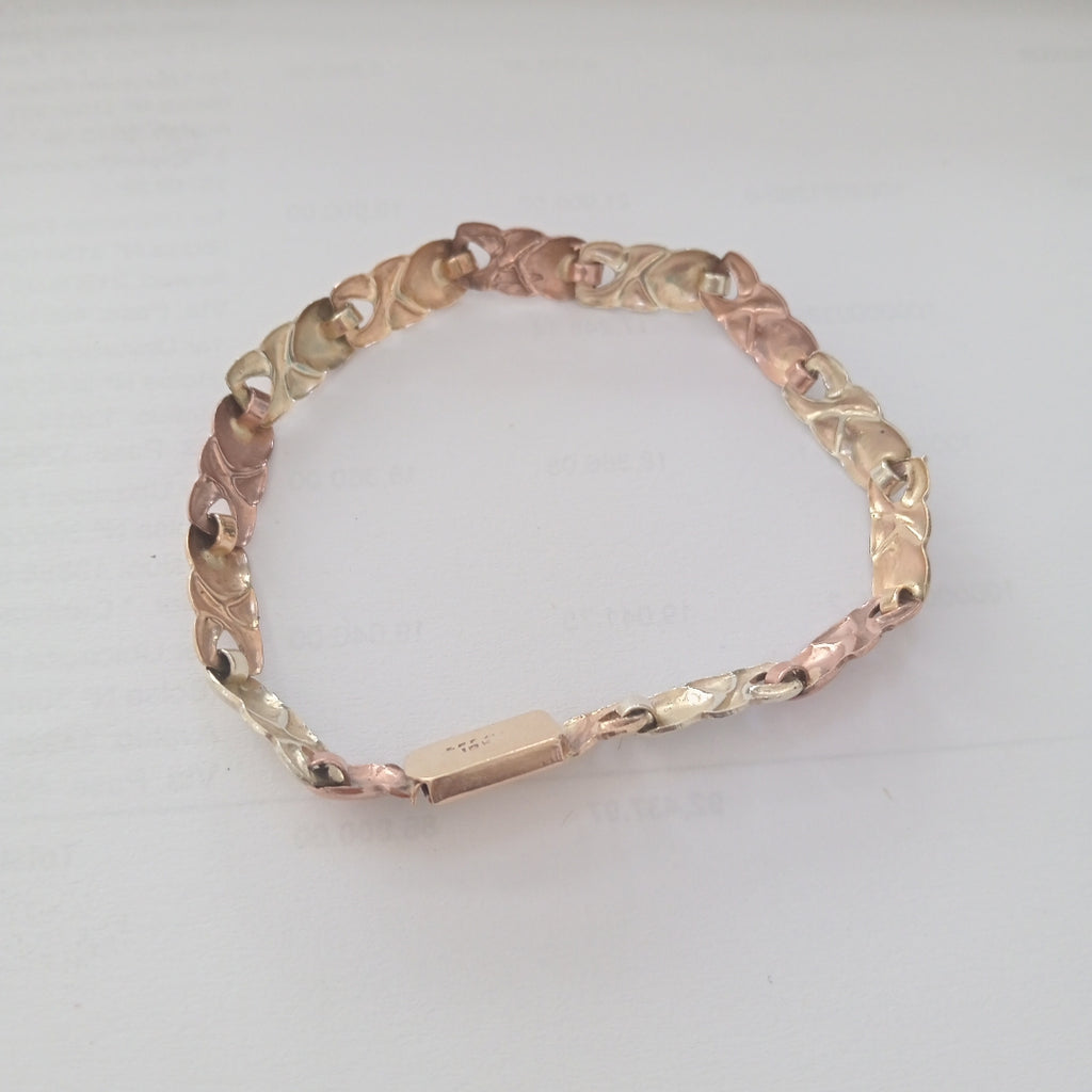 PULSERA ORO, ORO COMBINADO 10 K 7.3 GRMS (SEMINUEVO)