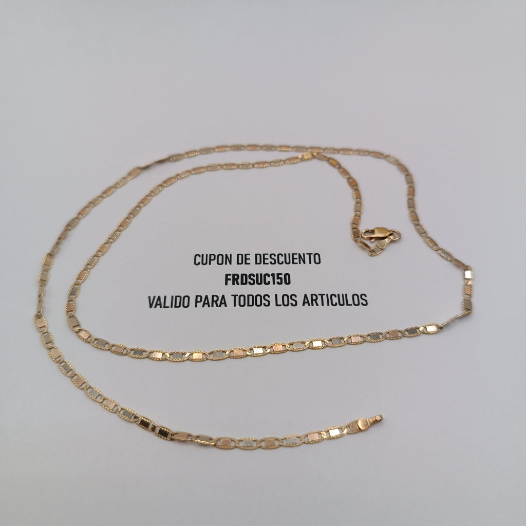 CADENA ORO COMBINADO 14 K 5.4 GRMS (SEMINUEVO)