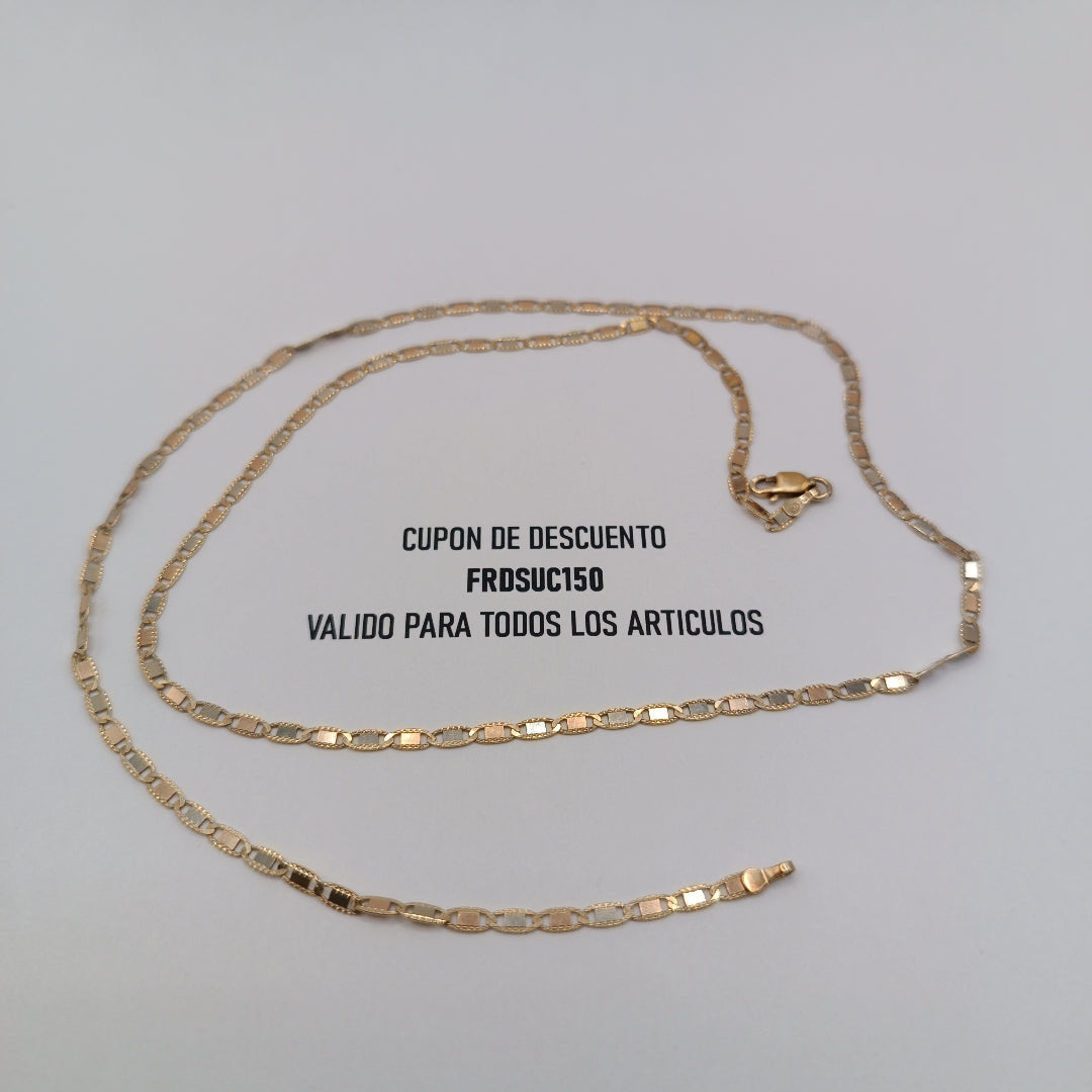 CADENA ORO COMBINADO 14 K 5.4 GRMS (SEMINUEVO)