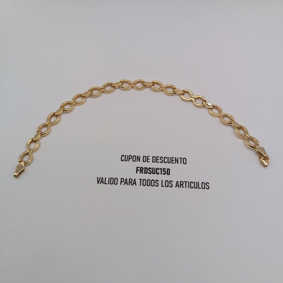 PULSERA ORO COMBINADO 14 K 7 GRMS (SEMINUEVO)