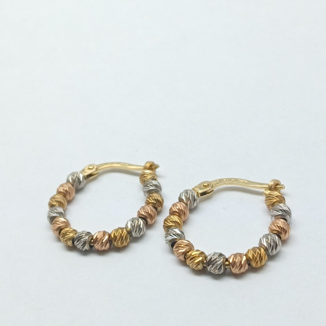 ARRACADAS PAR ORO,ORO COMBINADO 14 K 2,40 GRMS (SEMINUEVO)