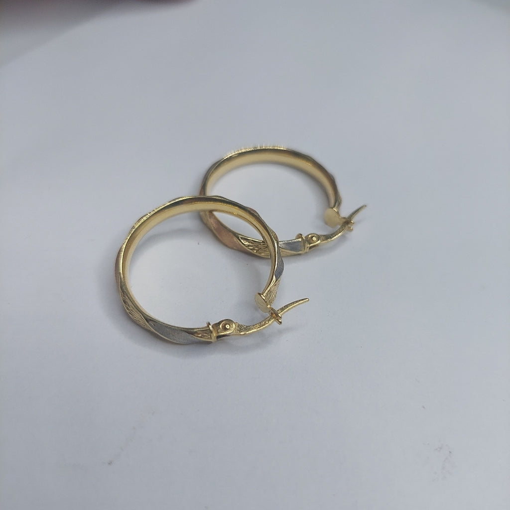 ARRACADAS PAR ORO, ORO COMBINADO 14 K 2 GRMS (SEMINUEVO)